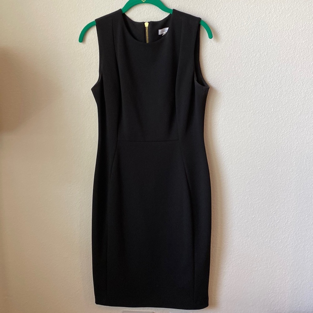 Calvin Klein Black Sleeveless Sheath Dress